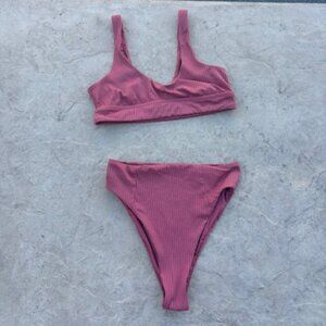 Vitamin A - Sienna Havana Rose EcoRib High Waist Bottom & Tank - M8